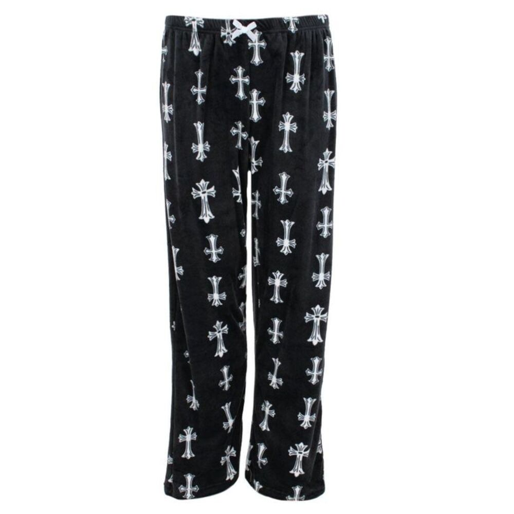 Weekending Women's Gothic Cross Velour Pajama Pants